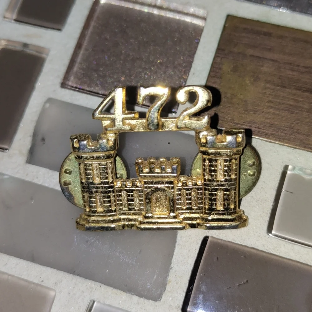 Rare Military Engineer 472 Lapel pin